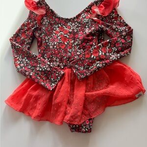 Cheeky Plum Girls Skirted Leotard